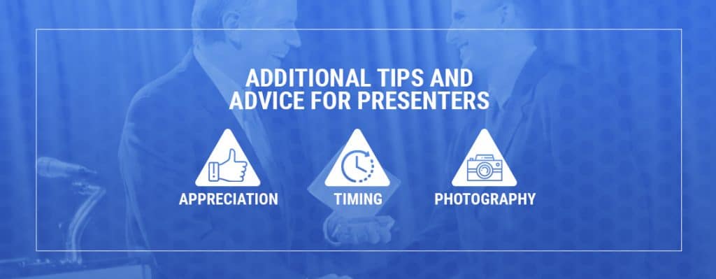 additional advice for presenters