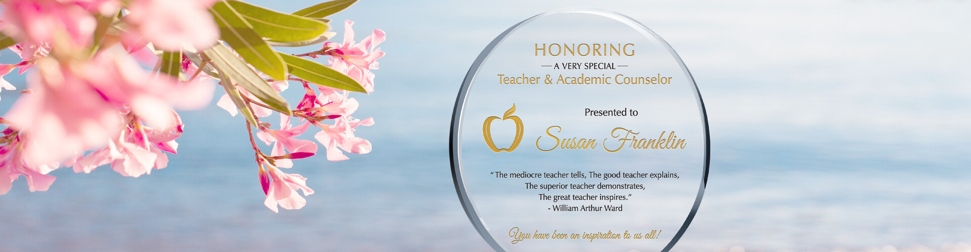 Personalized Teacher Appreciation Plaques & Awards - Banner 1