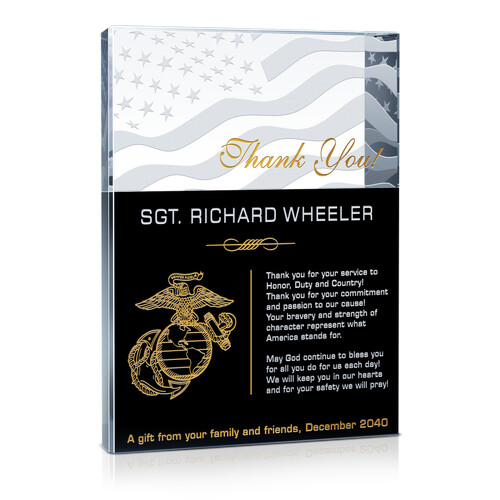 Thank You Marine Gift Plaque