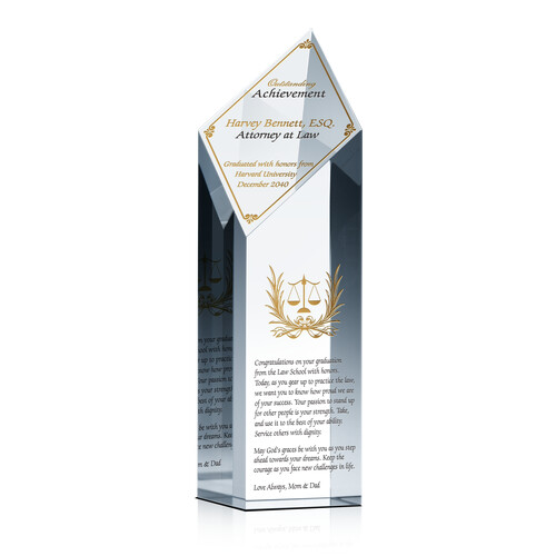 Personalised University Graduate Award Graduation Trophy Honours Engraved Gift
