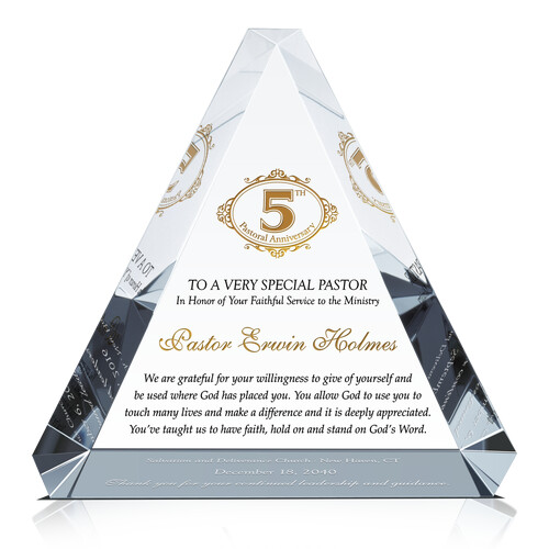 5th Pastoral Anniversary Gift Plaque