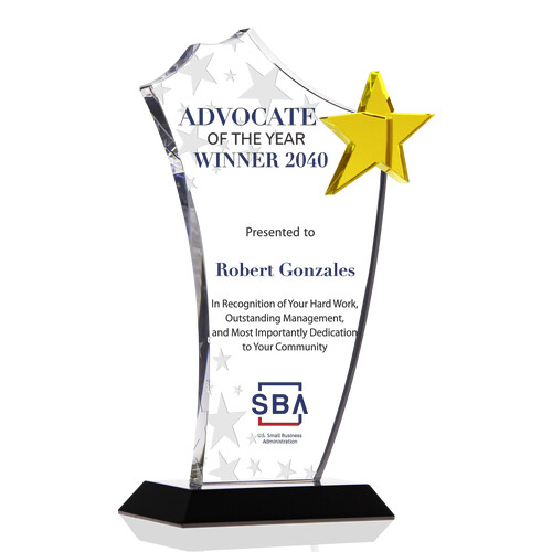 Gold Star Advocate of the Year Award Plaque