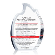 Flame Crystal Firefighter Prayer Plaque