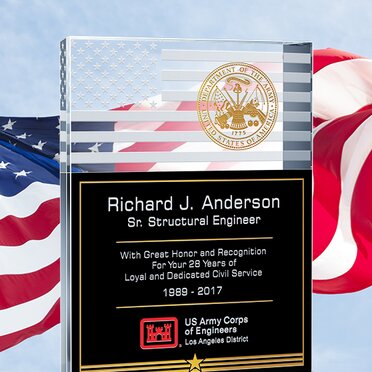 Crystal Military Gift Plaques