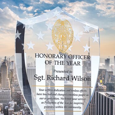 Crystal Police Gift Plaques