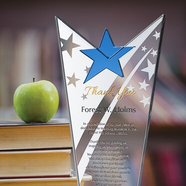 Crystal Teacher Gift Plaques