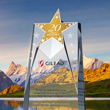 Crystal Years of Service Gift Plaques